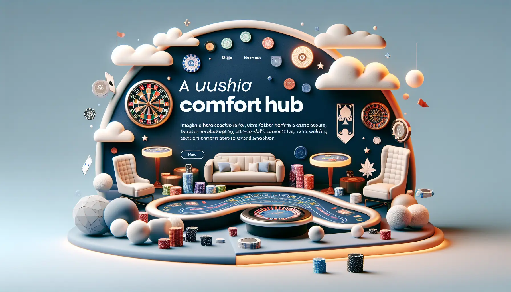 Cushy Casino welcome illustration